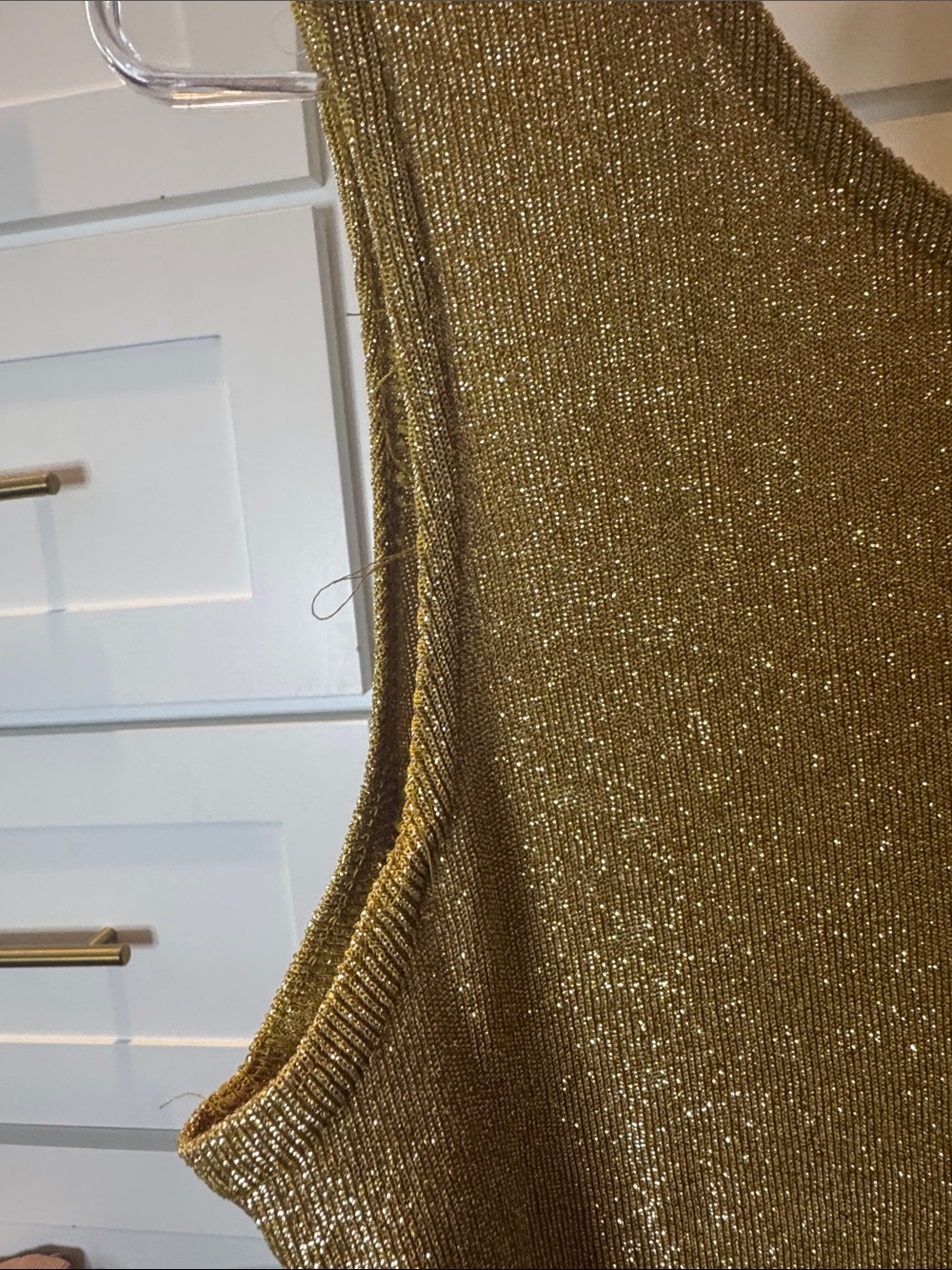 Vintage Studio C Gold Glitter Tank Top - Sleeveless Women's Top - Picture 7 of 7